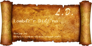 Lombár Diána névjegykártya
