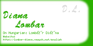 diana lombar business card